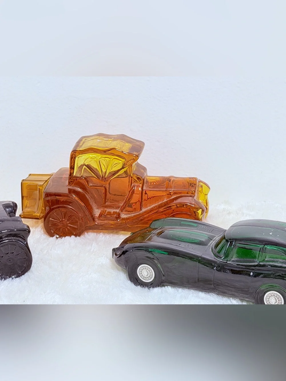 Avon Toy Car Trio — Black, Amber & Green Vehicles Mens After shave